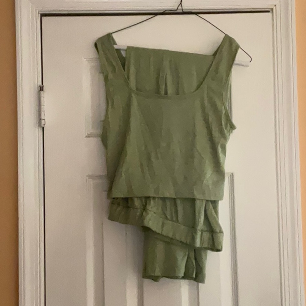 SHEIN Olive Green Wide Leg Jumpsuit